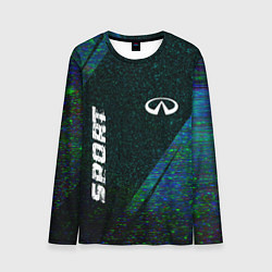 Мужской лонгслив Infiniti sport glitch blue