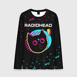 Лонгслив мужской Radiohead - rock star cat, цвет: 3D-принт