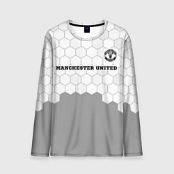 Мужской лонгслив Manchester United sport на светлом фоне посередине