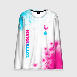 Мужской лонгслив Tottenham neon gradient style вертикально