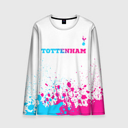 Лонгслив мужской Tottenham neon gradient style посередине, цвет: 3D-принт