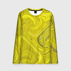 Лонгслив мужской Желтая абстракция, цвет: 3D-принт