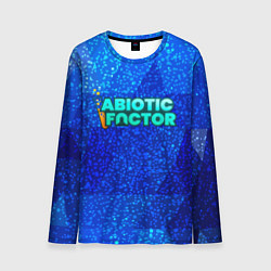 Мужской лонгслив Abiotic Factor logo blue neon