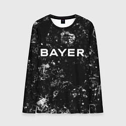 Лонгслив мужской Bayer 04 black ice, цвет: 3D-принт