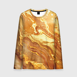 Лонгслив мужской Жидкое золото текстура, цвет: 3D-принт
