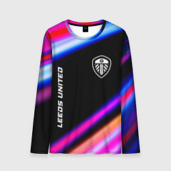 Лонгслив мужской Leeds United speed game lights, цвет: 3D-принт
