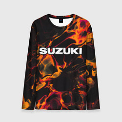 Лонгслив мужской Suzuki red lava, цвет: 3D-принт