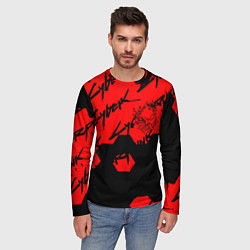 Лонгслив мужской Cyberpunk 2077 кибер броня, цвет: 3D-принт — фото 2