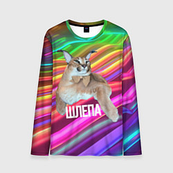 Лонгслив мужской Мем кот Шлепа, цвет: 3D-принт