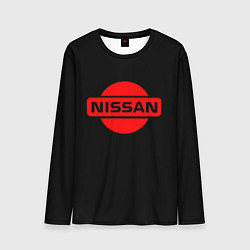 Мужской лонгслив Nissan red logo