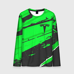 Лонгслив мужской Tesla sport green, цвет: 3D-принт