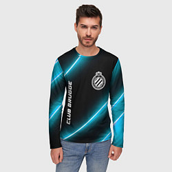 Лонгслив мужской Club Brugge неоновые лампы, цвет: 3D-принт — фото 2