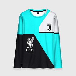 Лонгслив мужской Juventus x Liverpool geometry, цвет: 3D-принт