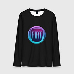 Лонгслив мужской FIAT logo neon, цвет: 3D-принт