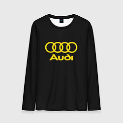 Мужской лонгслив Audi logo yellow