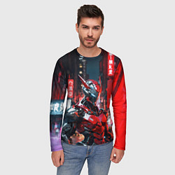 Лонгслив мужской Бронированный красный киборг, цвет: 3D-принт — фото 2