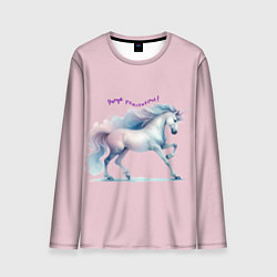 Лонгслив мужской Чаруй реальность на розовом, цвет: 3D-принт