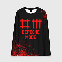 Лонгслив мужской Depeche Mode - red gradient, цвет: 3D-принт