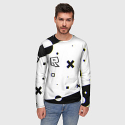 Лонгслив мужской Roblox pattern game, цвет: 3D-принт — фото 2