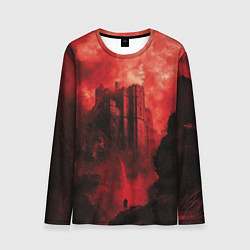 Лонгслив мужской Путник под багровым замком, цвет: 3D-принт