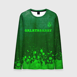 Мужской лонгслив Galatasaray - green gradient посередине