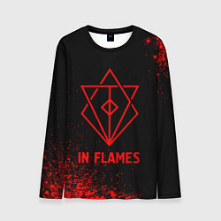 Мужской лонгслив In Flames - red gradient