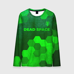 Мужской лонгслив Dead Space - green gradient посередине