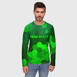 Лонгслив мужской Dead Space - green gradient посередине, цвет: 3D-принт — фото 2