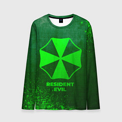 Мужской лонгслив Resident Evil - green gradient