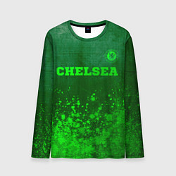 Мужской лонгслив Chelsea - green gradient посередине