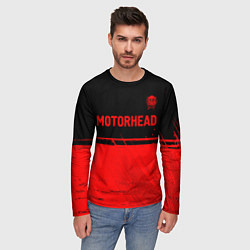 Лонгслив мужской Motorhead - red gradient посередине, цвет: 3D-принт — фото 2