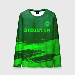 Лонгслив мужской Brighton - green gradient посередине, цвет: 3D-принт