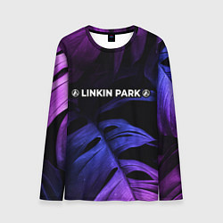 Лонгслив мужской Linkin Park 2024 neon monstera, цвет: 3D-принт