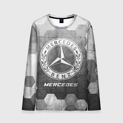 Лонгслив мужской Mercedes - grey gradient, цвет: 3D-принт