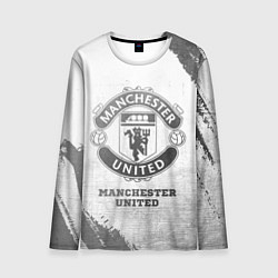 Лонгслив мужской Manchester United - white gradient, цвет: 3D-принт