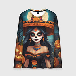 Мужской лонгслив Страшилки ведьмочка