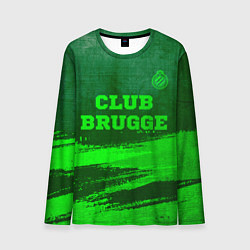 Мужской лонгслив Club Brugge - green gradient посередине