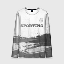 Мужской лонгслив Sporting - white gradient посередине