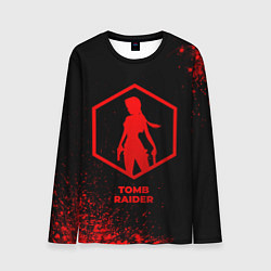 Мужской лонгслив Tomb Raider - red gradient