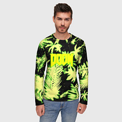 Лонгслив мужской Doom тропический стиль кислота, цвет: 3D-принт — фото 2