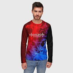Лонгслив мужской Horizon zero dawn fire gradient, цвет: 3D-принт — фото 2