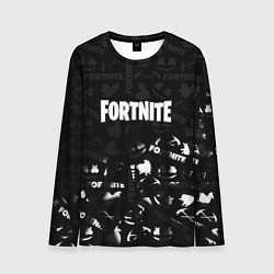 Мужской лонгслив Fortnite pattern black