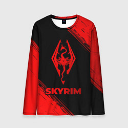 Мужской лонгслив Skyrim - red gradient