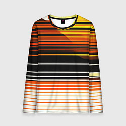 Лонгслив мужской Разноцветные вертикальные линии, цвет: 3D-принт