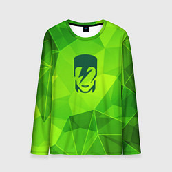 Лонгслив мужской David Bowie green poly, цвет: 3D-принт