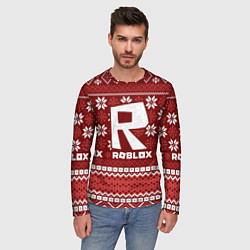 Лонгслив мужской Новогодний свитер ugly Roblox, цвет: 3D-принт — фото 2