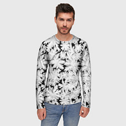 Лонгслив мужской Мороз на стекле, цвет: 3D-принт — фото 2