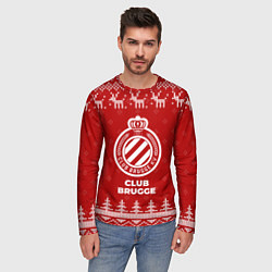Лонгслив мужской Новогодний Club Brugge с оленями, цвет: 3D-принт — фото 2