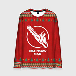 Лонгслив мужской Chainsaw Man new year, цвет: 3D-принт
