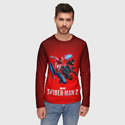 Лонгслив мужской Два паука Marvel spider man 2, цвет: 3D-принт — фото 2